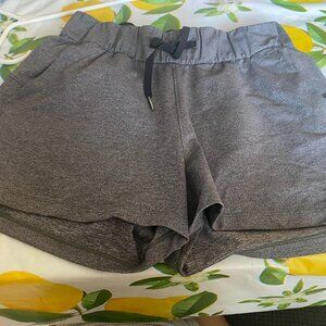 Gray Lululemon High-Rise Shorts